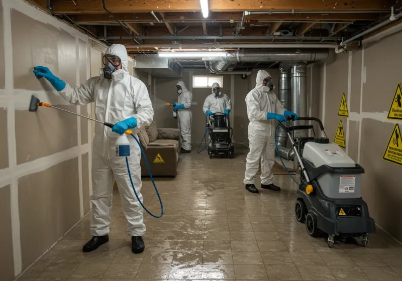 Basement Moisture Removal and Structural Drying process in Lowndes County, AL